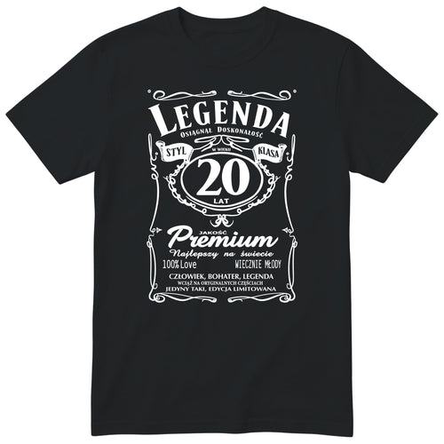 Koszulka Legenda 20 Lat - czarna