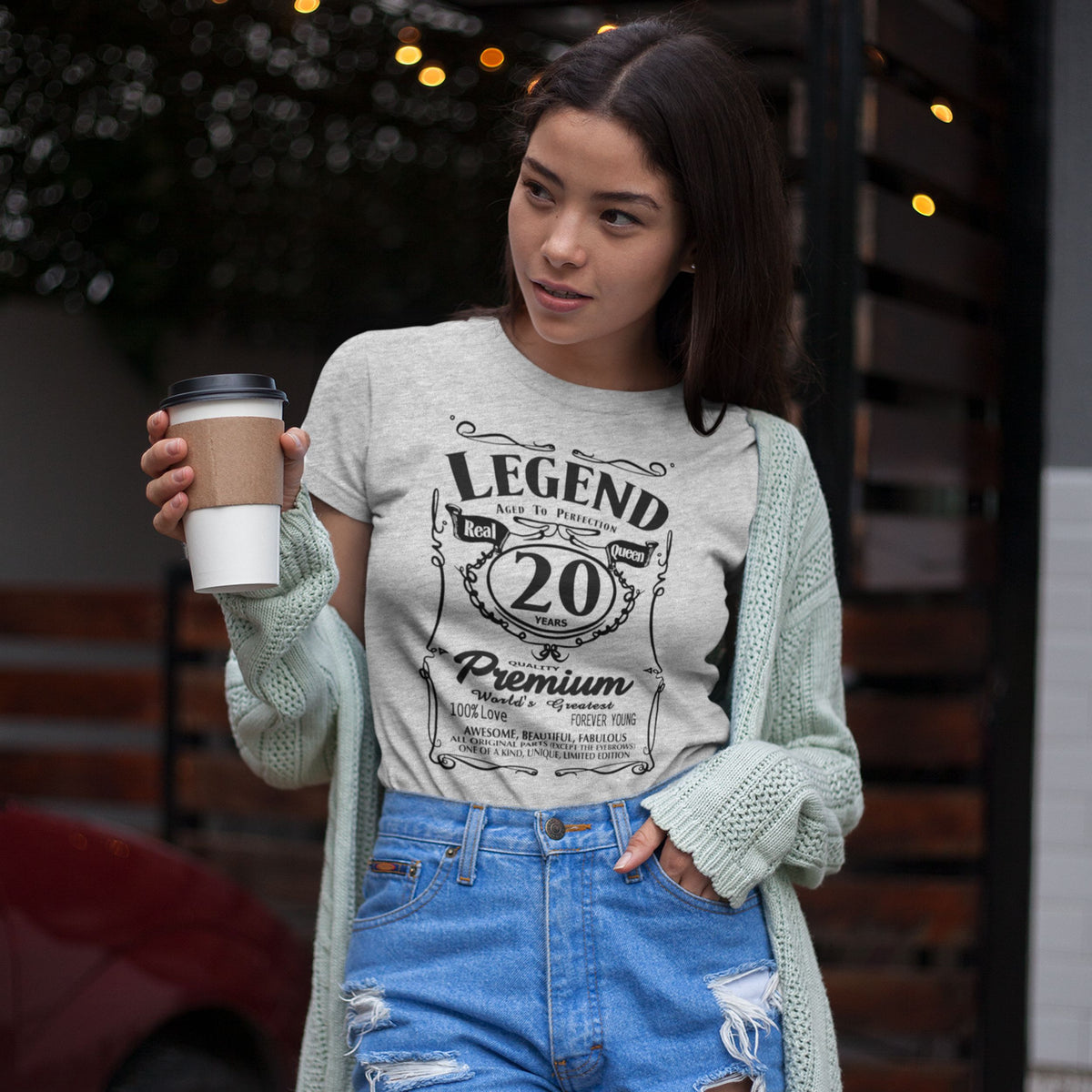 Real Queen Aged To Perfection 20 - Legend 20th Birthday Shirt - lifestyle photo 3 of 3