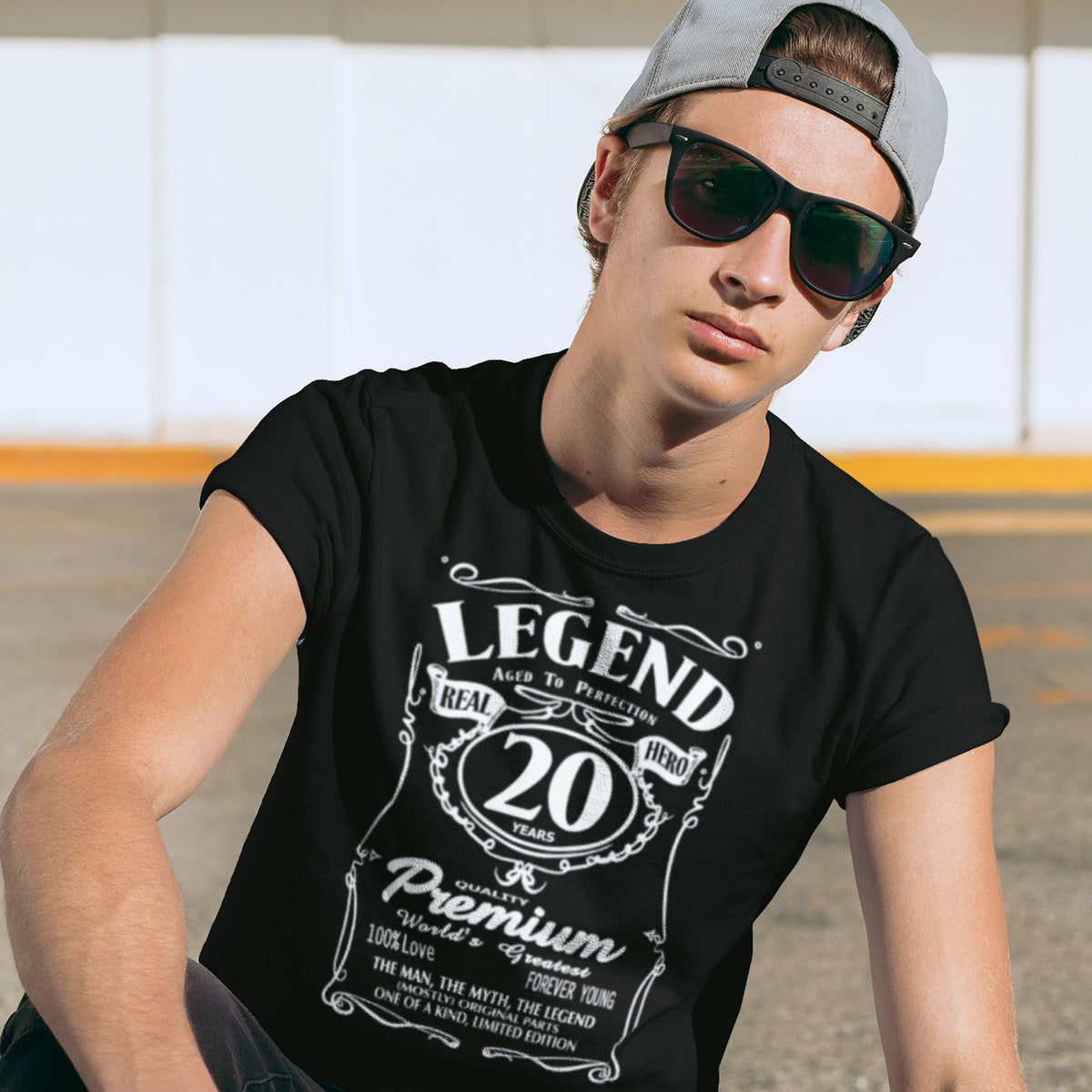 Real Hero Aged To Perfection 20 - Legend 20th Birthday Shirt Men - lifestyle photo 3 of 3