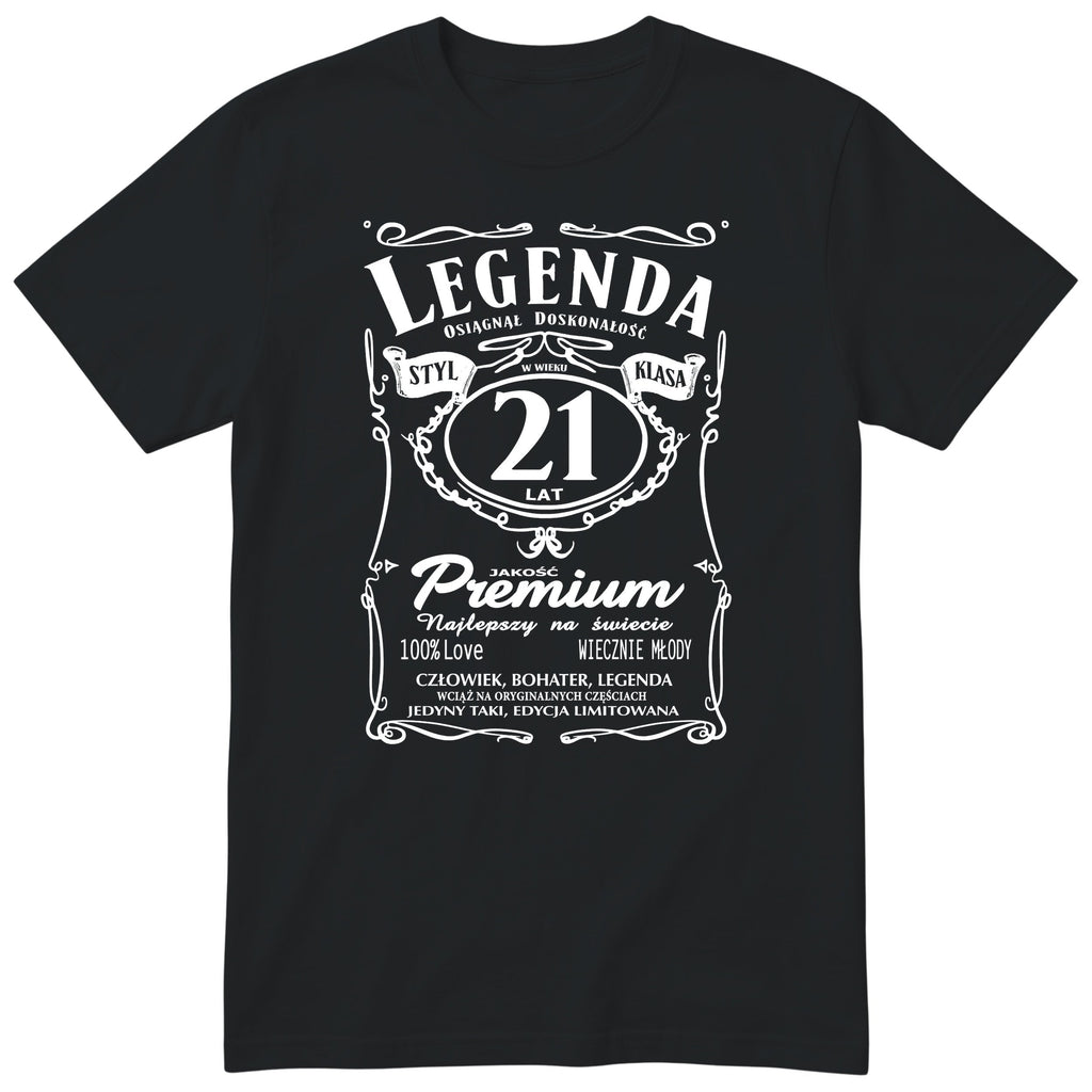 Koszulka Legenda 21 Lat - czarna