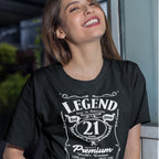 Legend 21 Years Birthday Shirt for Her - Real Queen Retro Label - lifestyle photo 3 of 4