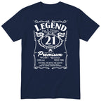 Legend 21st Birthday T-Shirt - Retro Label Gift for Son - Navy