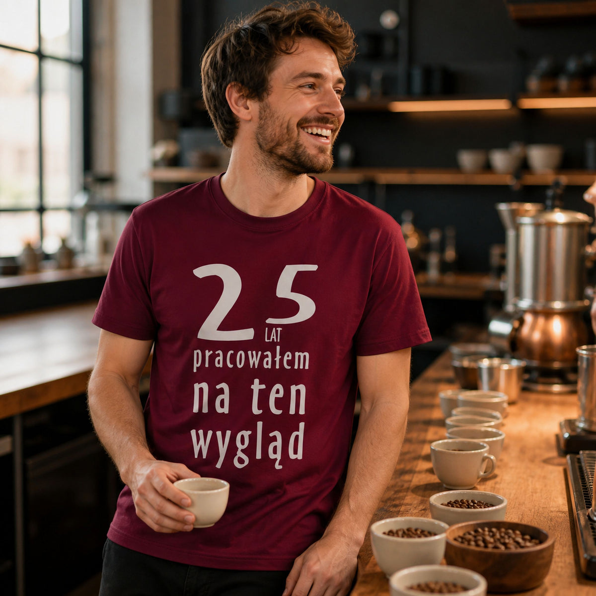 25 Lat Pracowalem Na Ten Wyglad - Koszulka na 25 Urodziny dla Niego