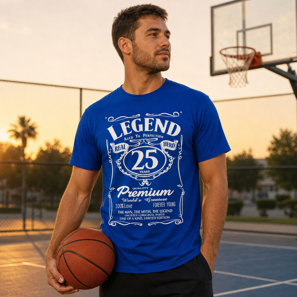 Koszulka na 25 Urodziny dla Niego - Legend Retro Label