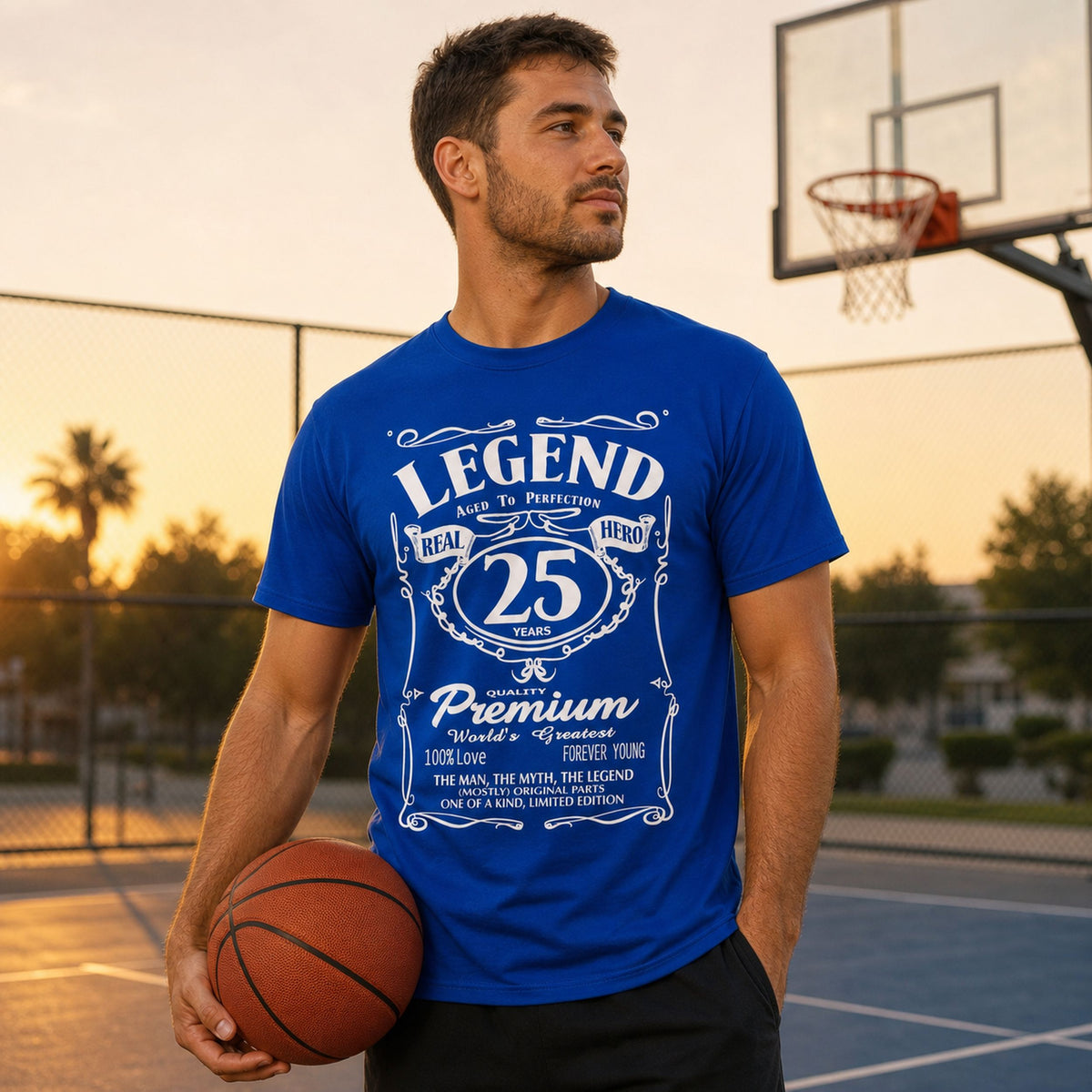 Koszulka na 25 Urodziny dla Niego - Legend Retro Label