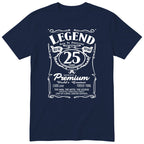 Legend 25th Birthday T-Shirt - Retro Label Gift for Him - Navy