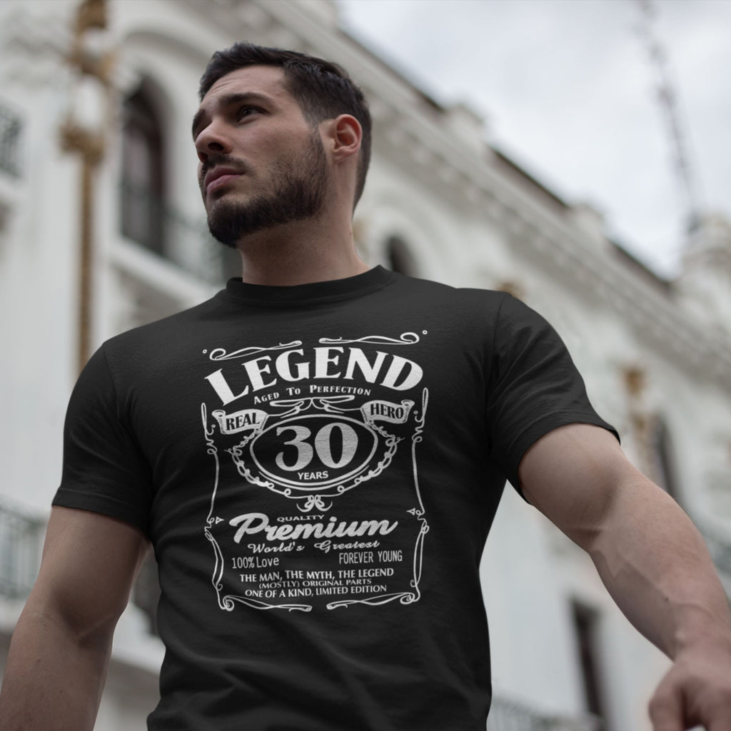 Real Hero 30 Birthday Shirt for Him - Legend Retro Label Tee - lifestyle photo 3 of 3