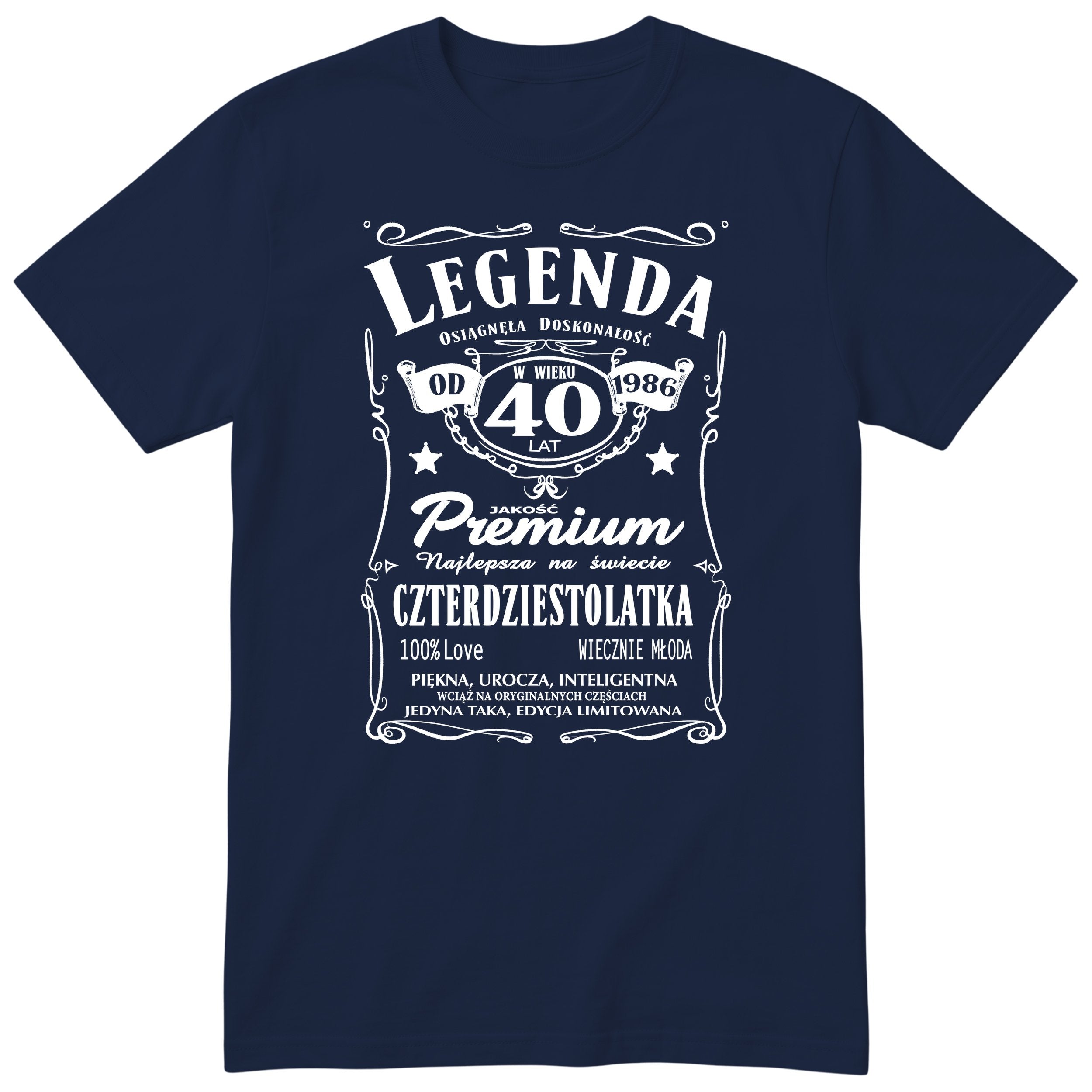 Polska Koszulka Legenda 40 Urodziny Czterdziestolatka Gift