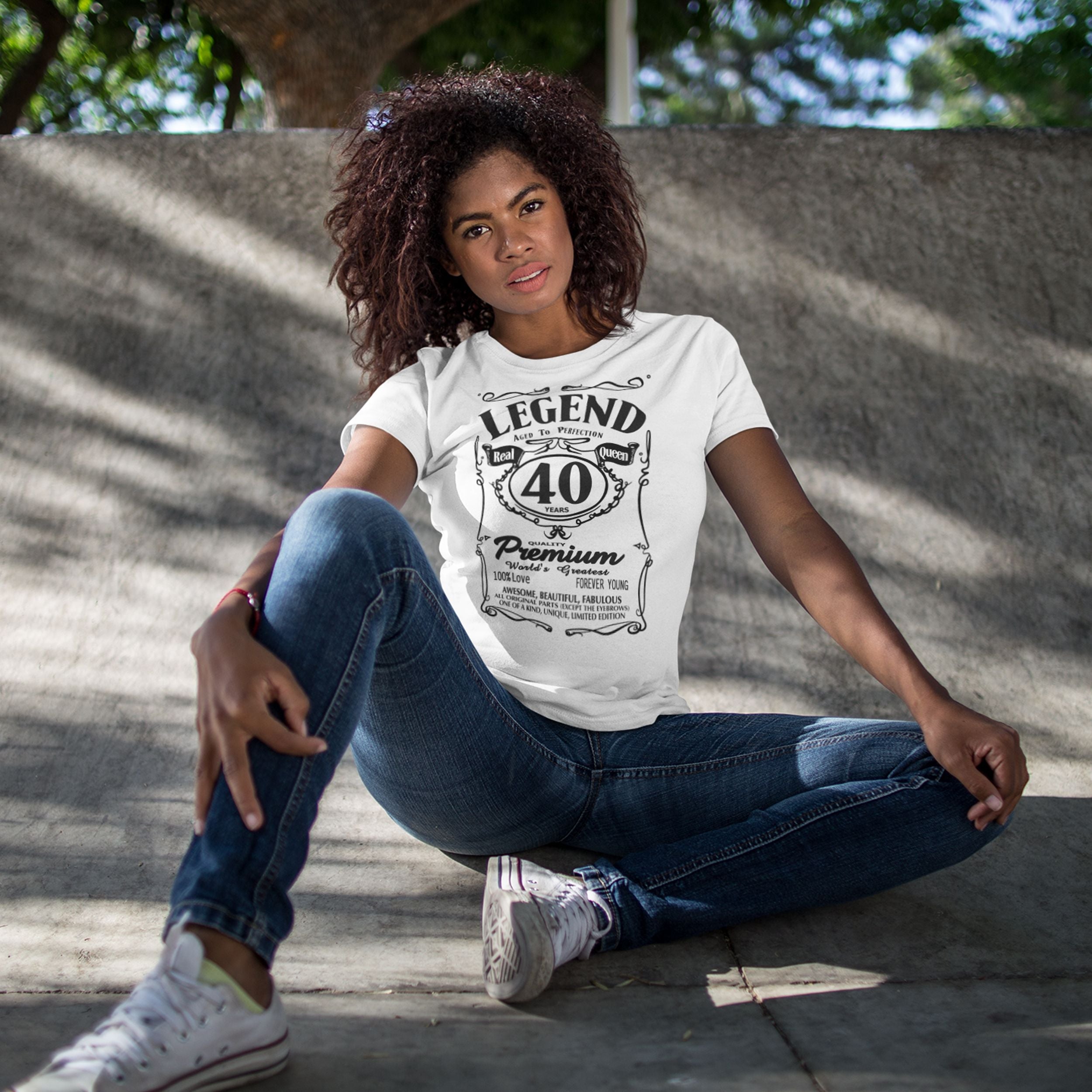 40th Birthday Legend Shirt for Her - Real Queen Aged To Perfection - lifestyle photo 3 of 3