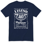 Legend Real Queen 40th birthday t-shirt for women in navy - Gildan 64000 vintage label