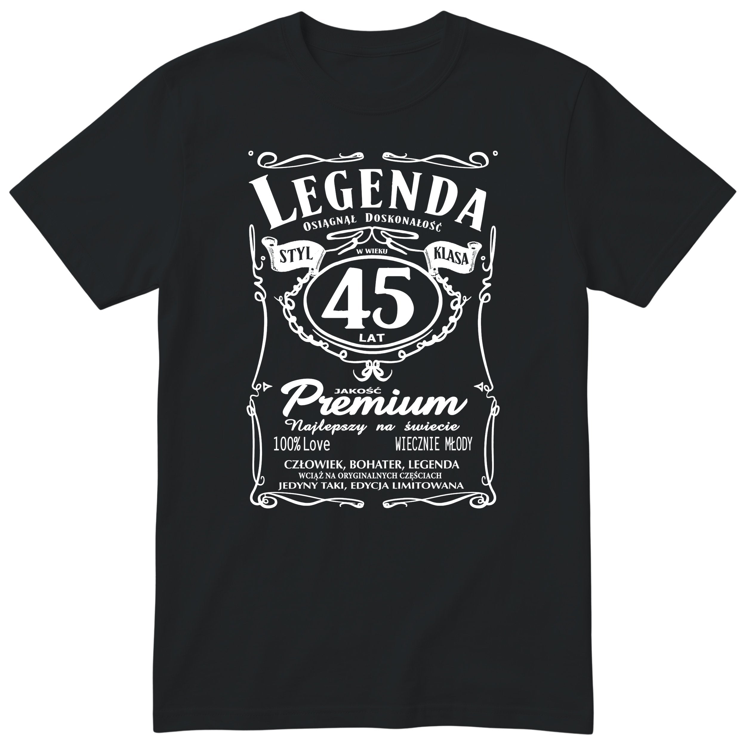 Koszulka Legenda 45 Lat - czarna