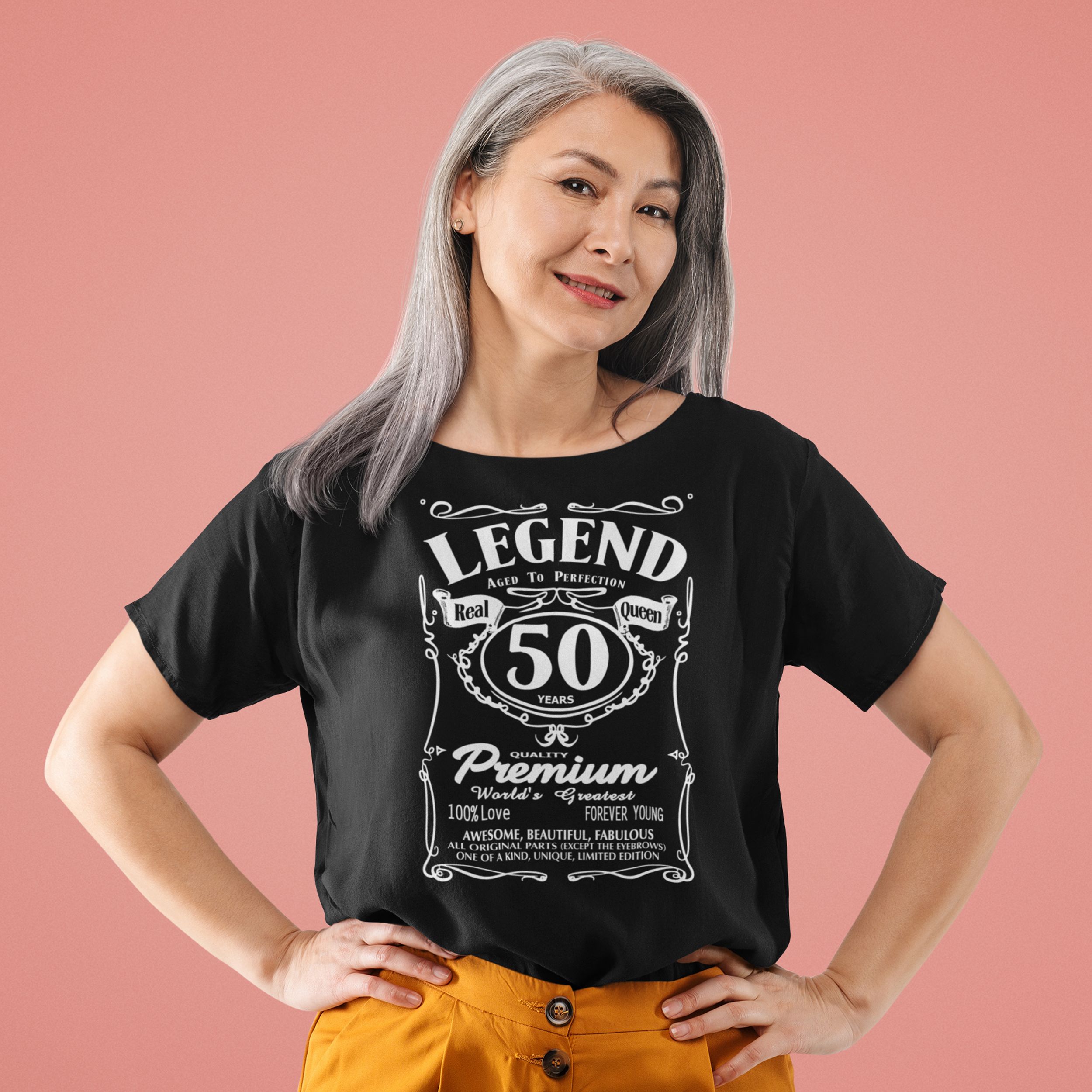 Legend 50 Years Birthday Shirt for Her - Real Queen Retro Label - lifestyle photo 3 of 3