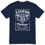 Legend 55th Birthday T-Shirt - Retro Label Gift for Him - Navy