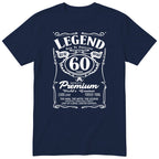 Legend 60th Birthday T-Shirt - Retro Label Gift for Dad - Navy