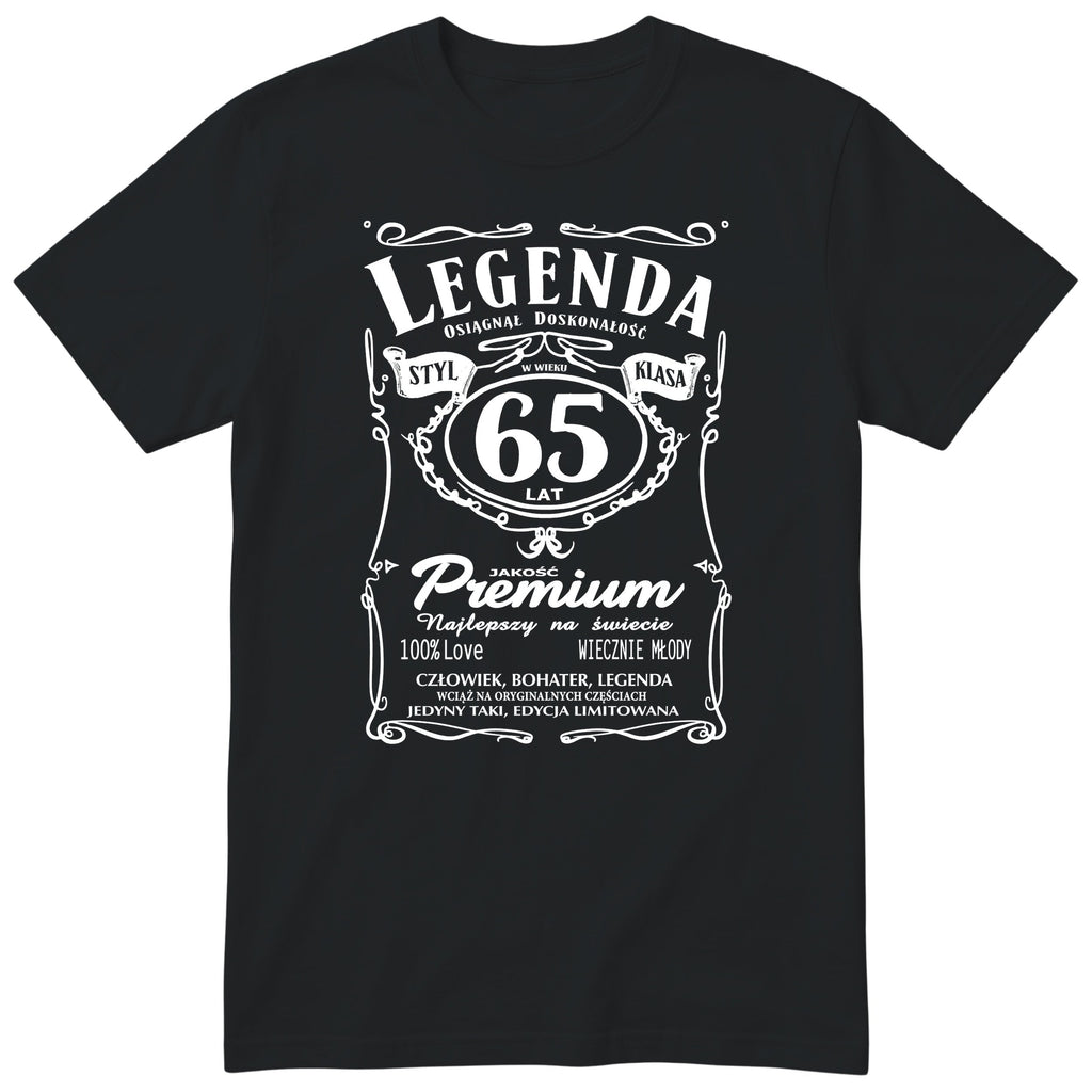 Koszulka Legenda 65 Lat - czarna
