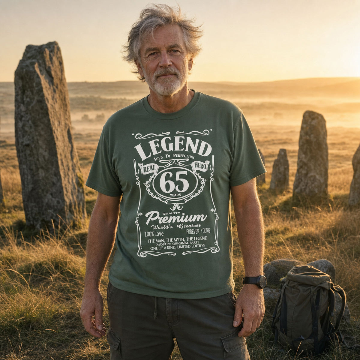 Koszulka na 65 Urodziny dla Niego - Legend Retro Label