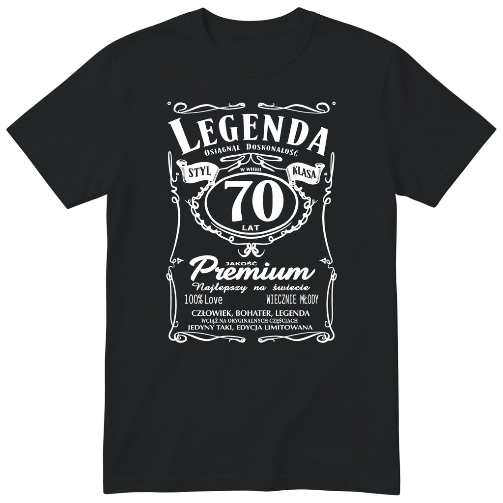 Koszulka Legenda 70 Lat - czarna