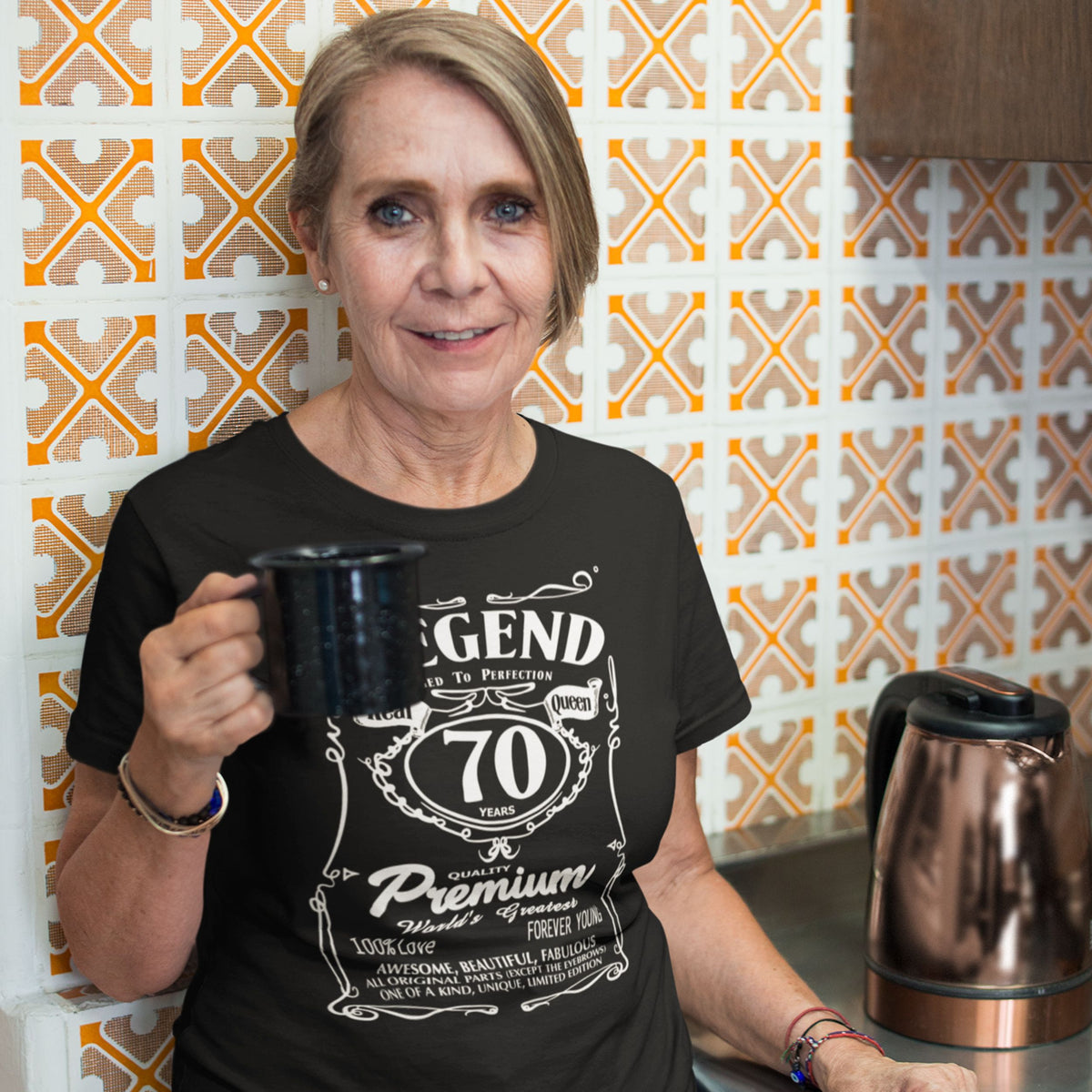 70th Birthday Legend Shirt Women - Real Queen Aged To Perfection - lifestyle photo 3 of 3