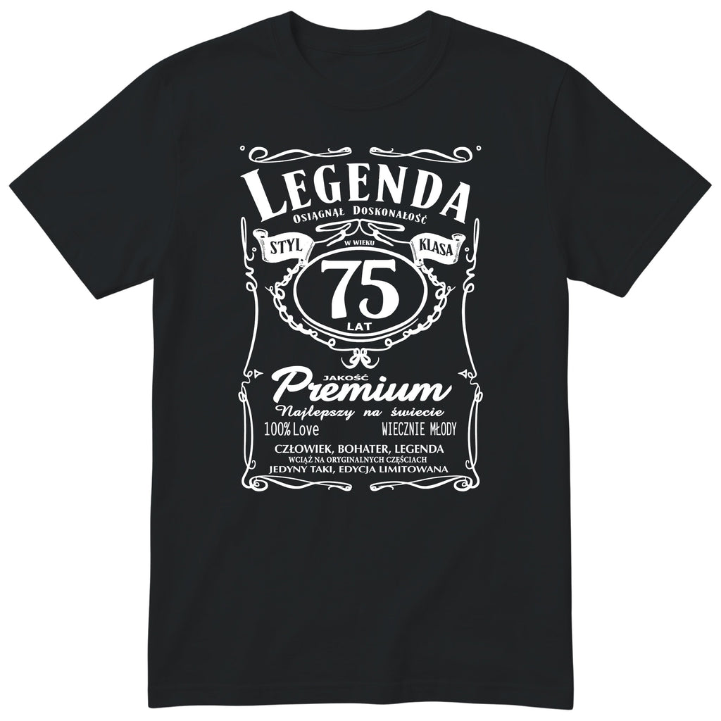 Koszulka Legenda 75 Lat - czarna