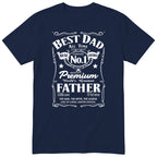 Best Dad Real Hero Whisky T-Shirt - Navy