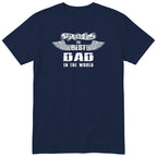 Best Dad in the World Wings T-Shirt - Navy