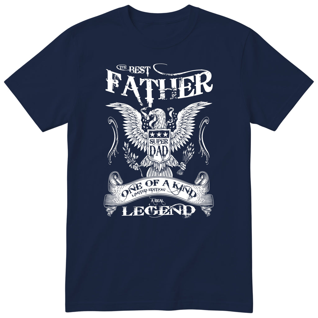 Best Father Super Dad Eagle T-Shirt - Navy
