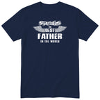 Best Father in the World Wings T-Shirt - Navy