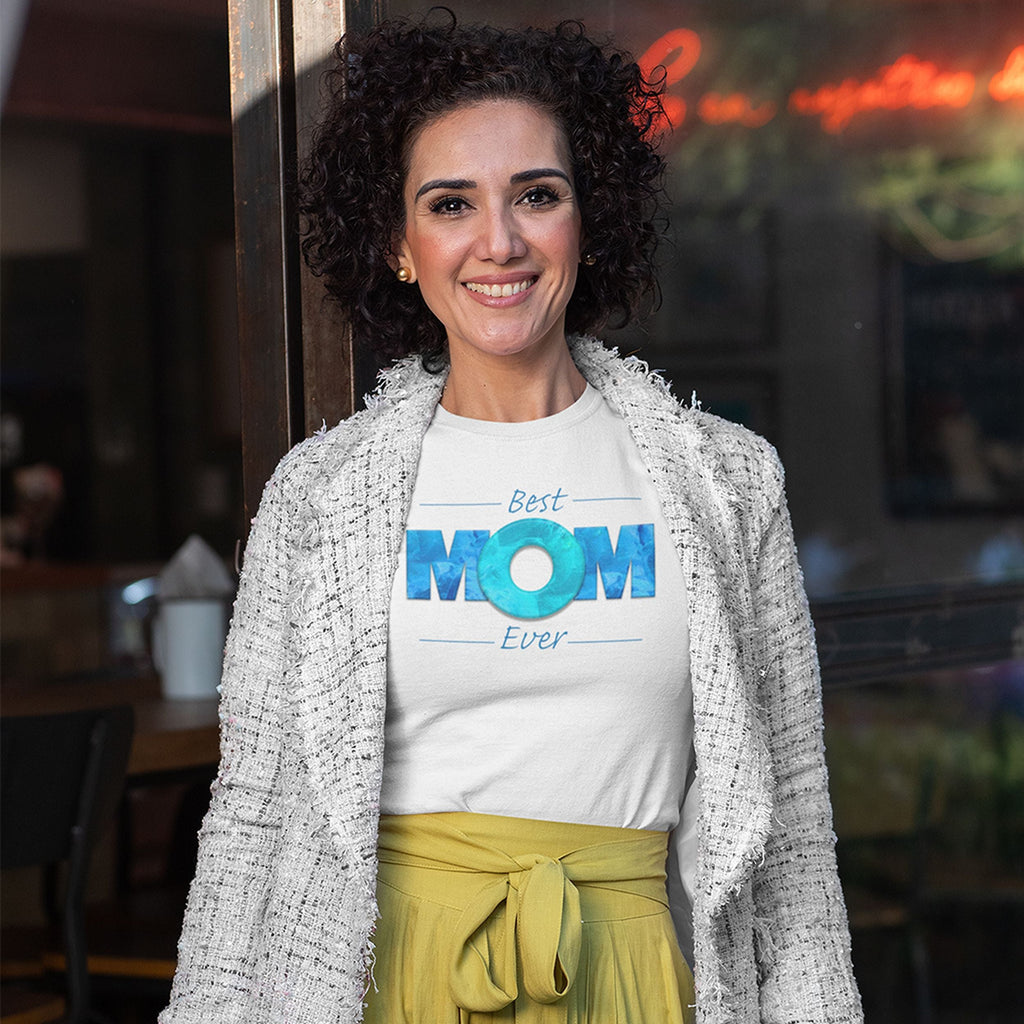 Best Mom Ever Blue - Mother's Day T-Shirt for Her - lifestyle photo 3 of 4