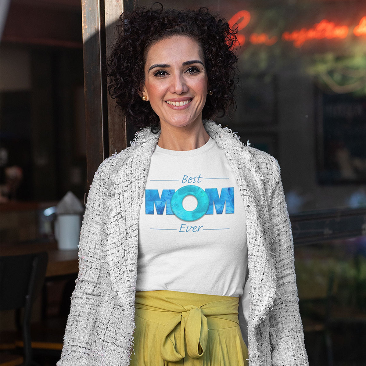 Best Mom Ever Blue - Mother's Day T-Shirt for Her - lifestyle photo 3 of 4