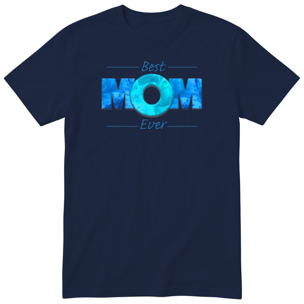 Best Mom Ever blue design t-shirt - navy