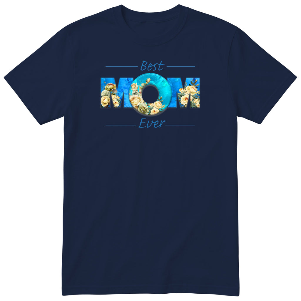 Best Mom Ever Blue Roses - Navy