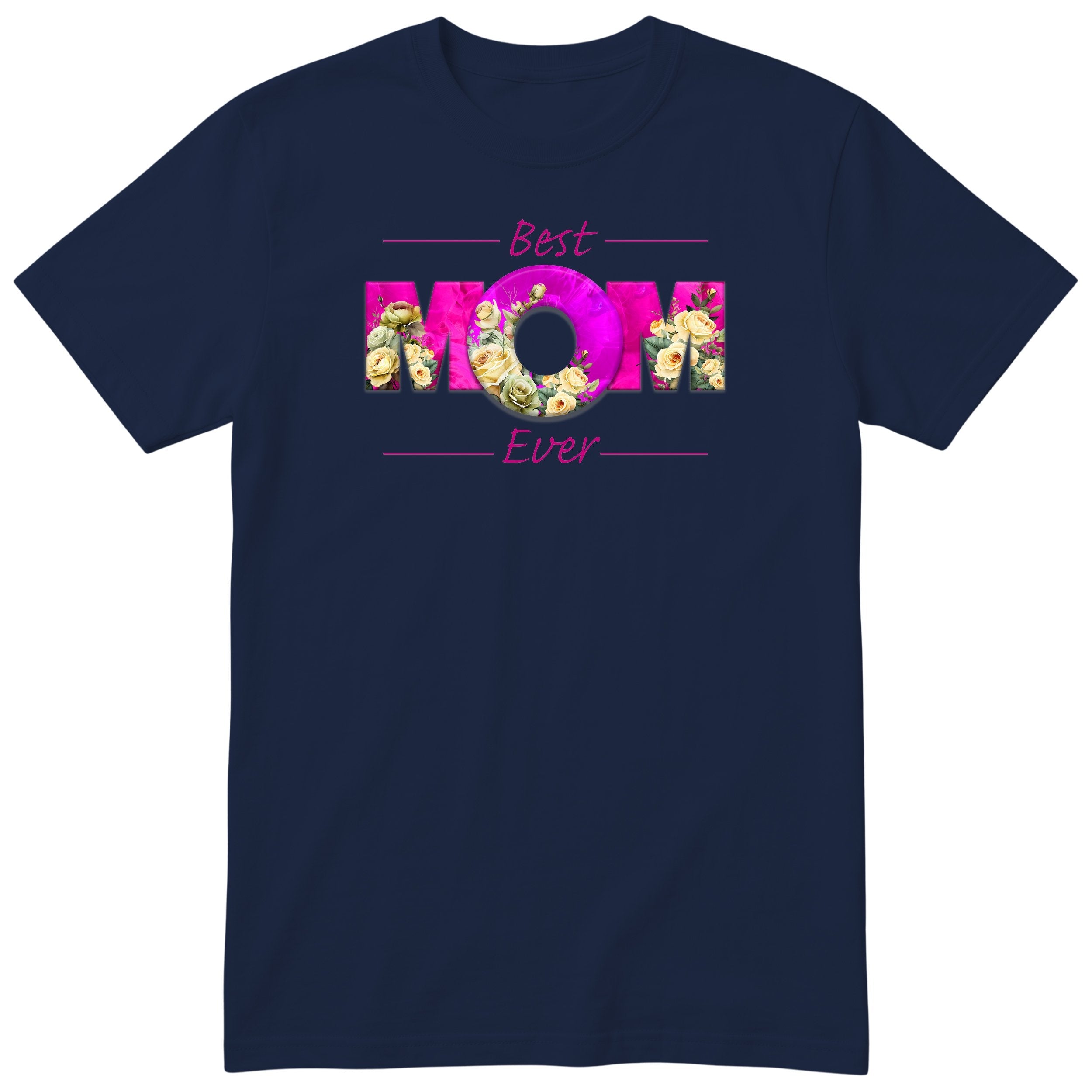 Best Mom Ever Pink Roses - Navy