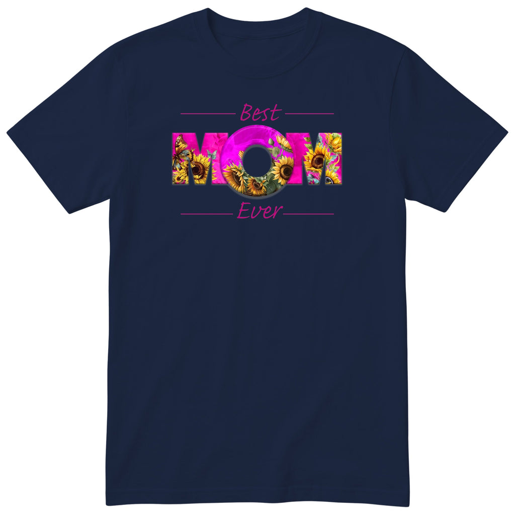 Best Mom Ever Pink Sunflower - Navy