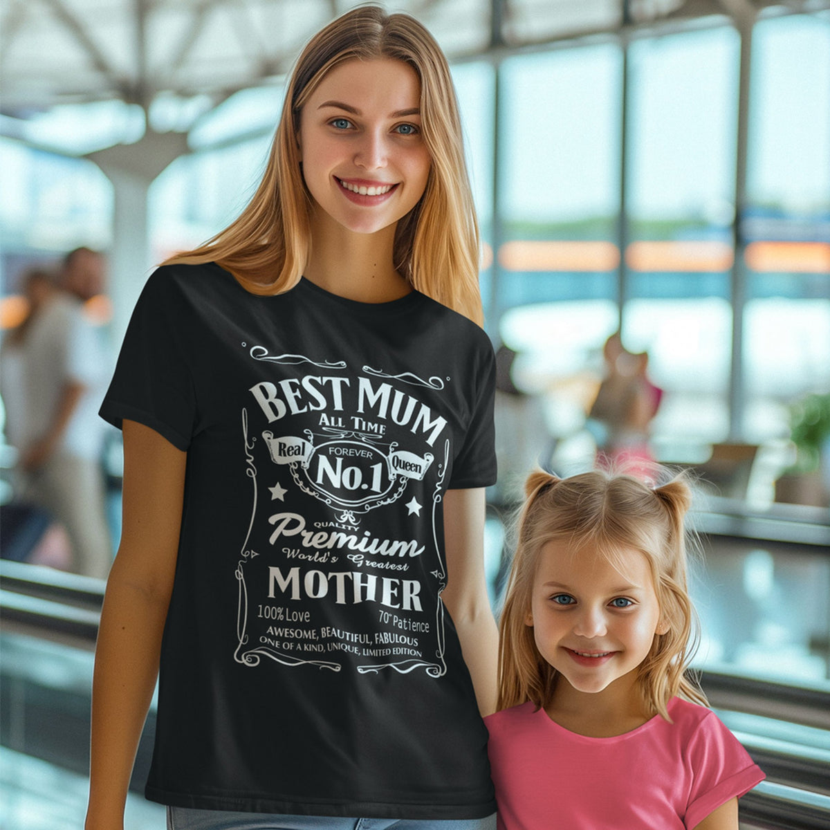 Best Mum Whisky Label - Retro Mother's Day T-Shirt for Her - lifestyle photo 3 of 5