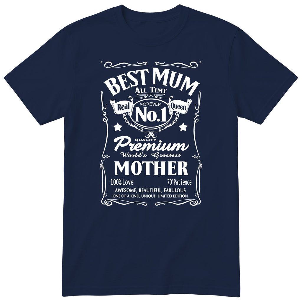 Best Mum Vintage Label - Navy