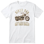 Biker Dad Chopper Motorcycle T-Shirt - White