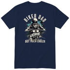 Biker Dad Legend Blue Motorcycle T-Shirt - Navy