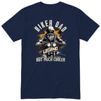 Biker Dad Legend Orange Motorcycle T-Shirt - Navy