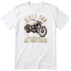 Biker Dad Vintage Motorcycle T-Shirt - White