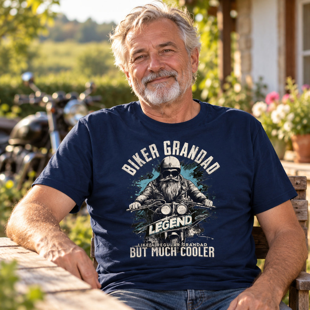 Biker Grandad Legend - Koszulka dla Dziadka Motocyklisty