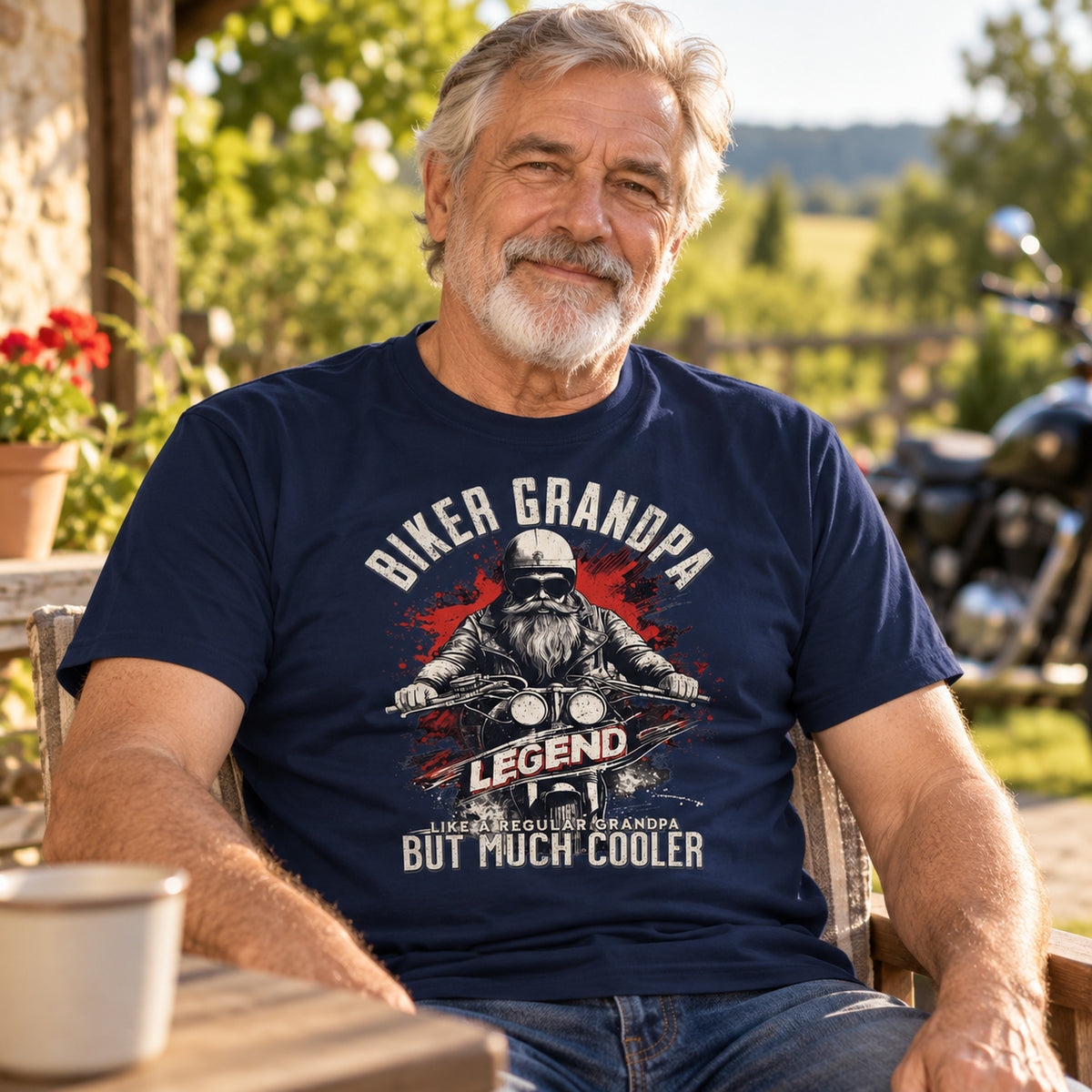 Biker Grandpa Legend - Prezent dla Nowego Dziadka Motocyklisty