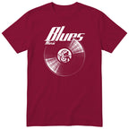 Burgundy Blues Music Vinyl Records t-shirt - vinyl record print, gift for blues fans, GitGraf
