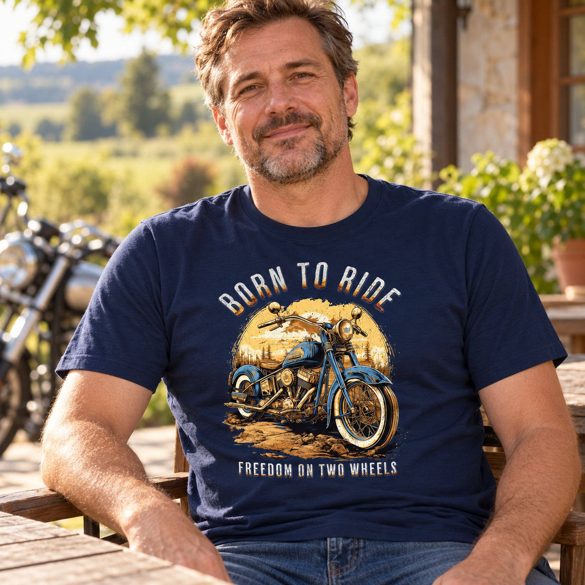 Born to Ride - Koszulka Motocyklowa, Prezent dla Motocyklisty