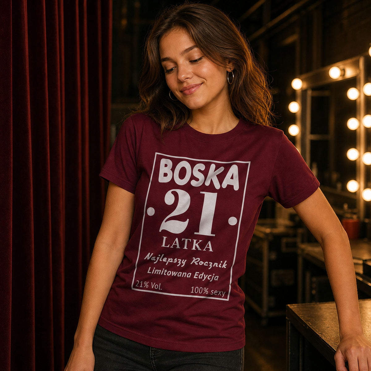 BOSKA 21 LATKA - Koszulka na 21 Urodziny dla Niej, Prezent