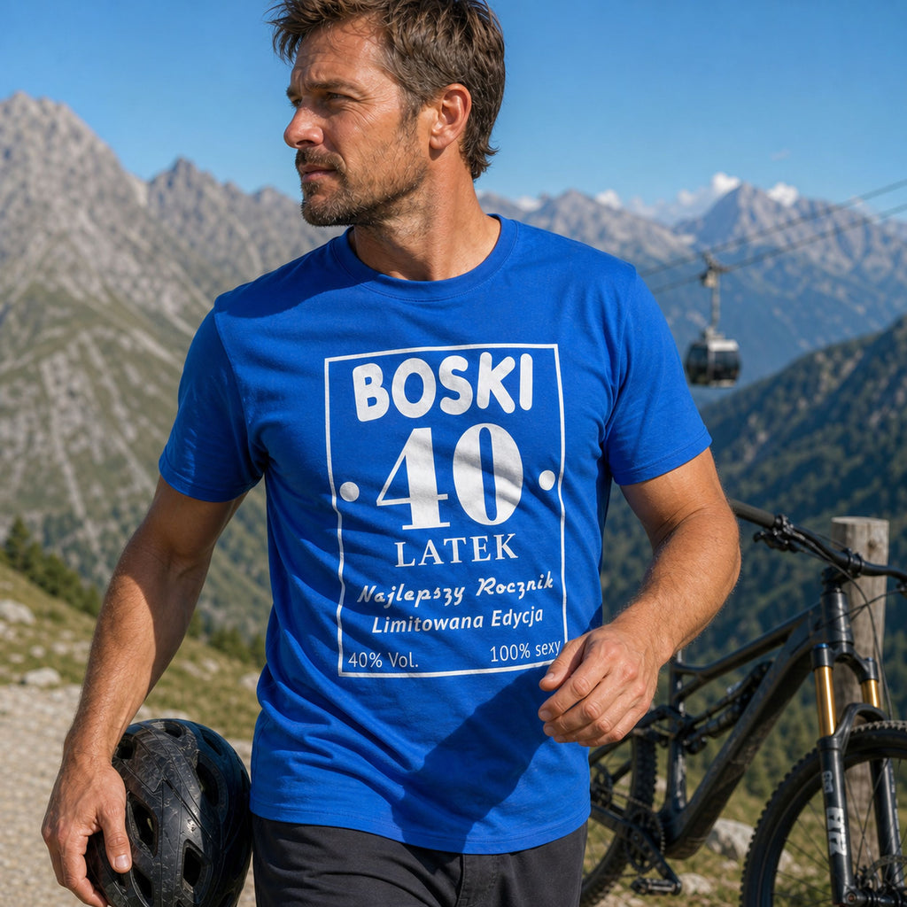 BOSKI 40 LATEK - Koszulka na 40 Urodziny dla Niego, Prezent
