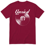 Burgundy Classical Music Vinyl Records t-shirt - vinyl record print, gift for classical music lovers, GitGraf