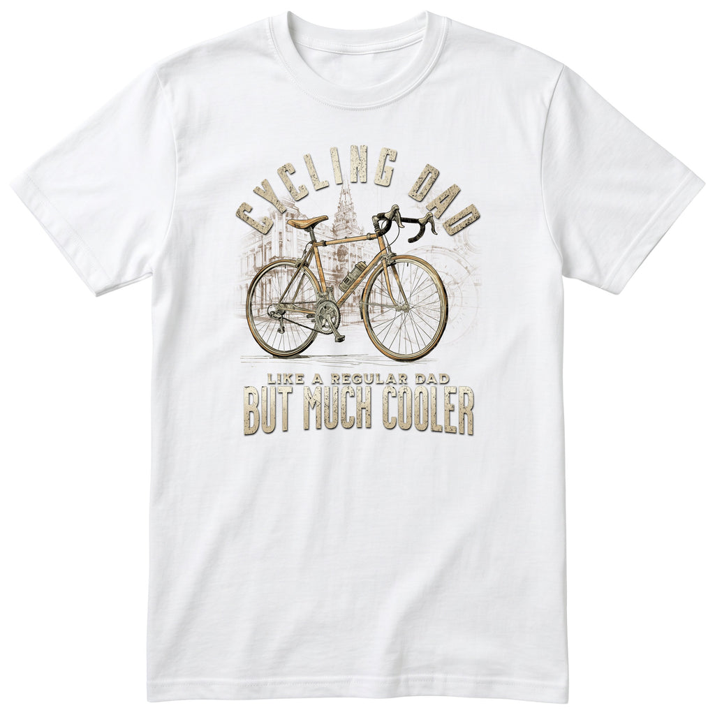 Cycling Dad Road Bike T-Shirt - White