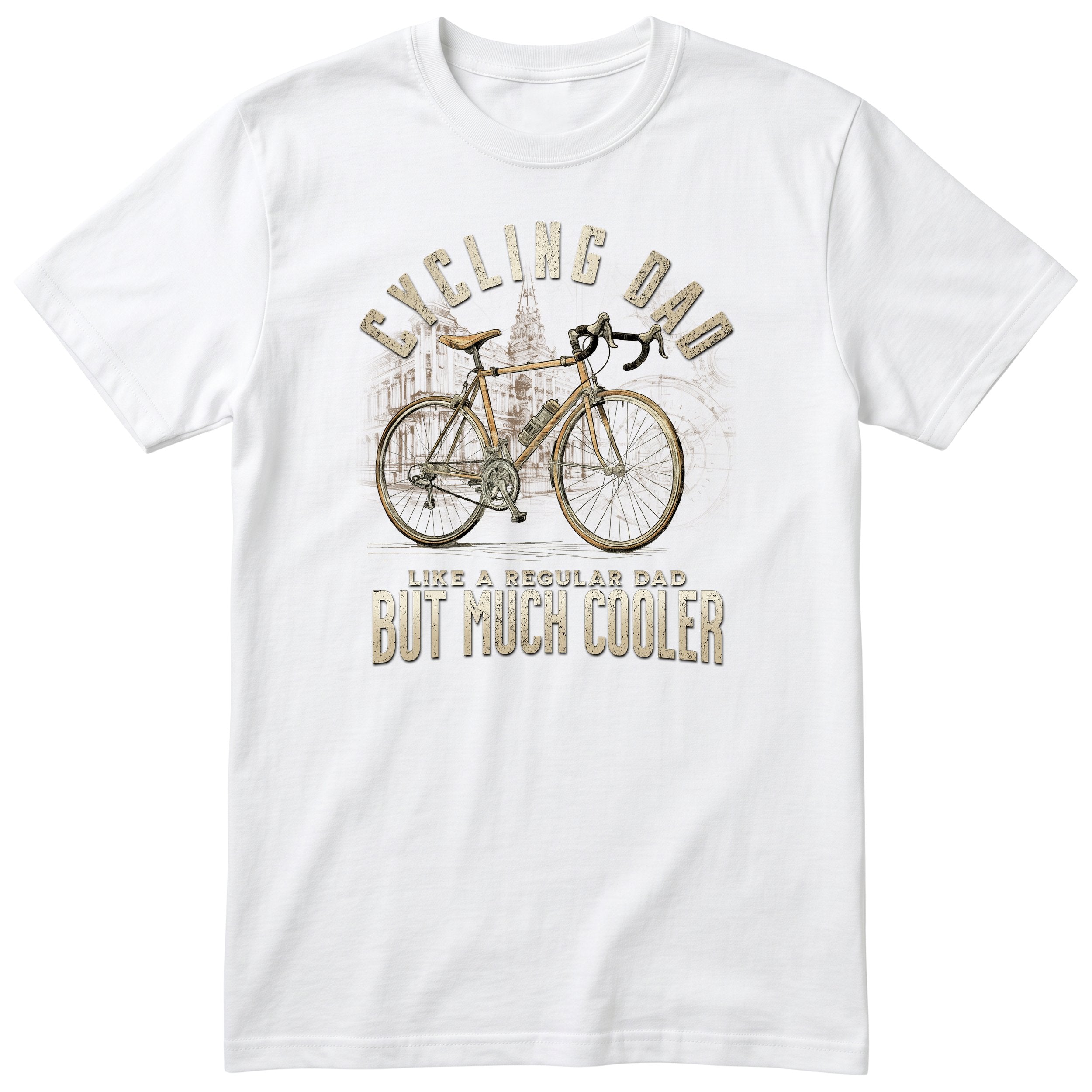 Cycling Dad Road Bike T-Shirt - White