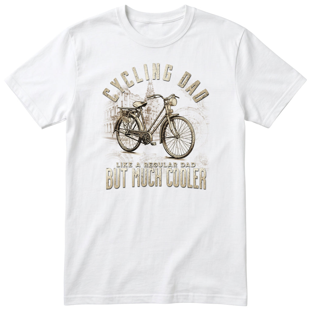 Cycling Dad Vintage Bike T-Shirt - White