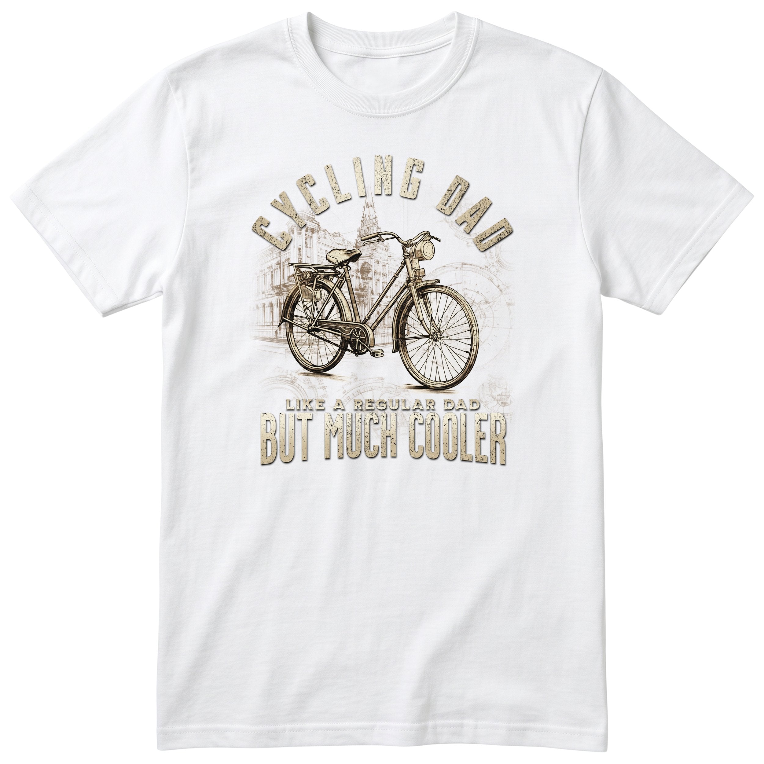 Cycling Dad Vintage Bike T-Shirt - White